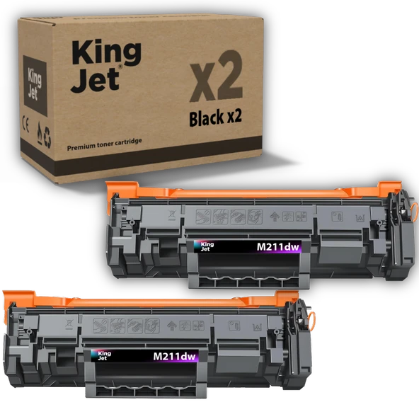 Kingjet Hp Uyumlu M211dw Standart Kapasiteli (2'li Paket) Muadil Toner Çipli | (136A) W1360A ürün görseli 1