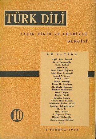Türk Dili 10 Temmuz 1952 ürün görseli 1