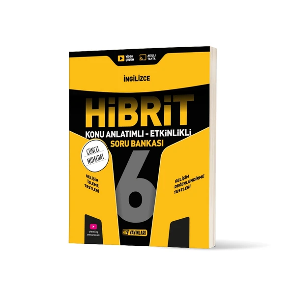 Hız Yayınları 6.sınıf Hibrit Ingilizce Soru Bankası Yeni ürün görseli 1