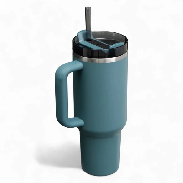 Stanley Quencher H2.O FlowState Tumbler Pipetli Termos 1.18L Petrol Rengi ürün görseli 1