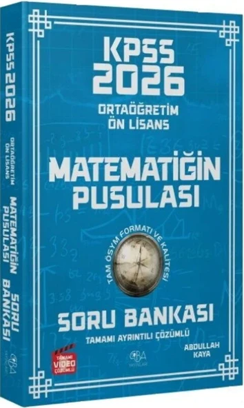 CBA Yayınları 2026 KPSS Lise Ortaöğretim Ön Lisans Matematik Matematiğin Pusulası Soru Bankası ürün görseli 1