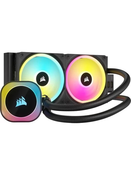 Corsair iCUE LINK H100i RGB AIO 240 mm Intel(1700p/1851p)-AMD Uyumlu Sıvı Soğutucu SİYAH (CW-9061001-WW) ürün görseli 1