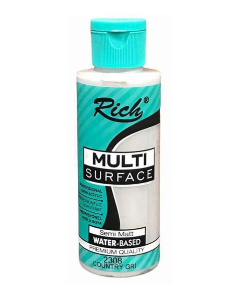 Rich Multi Surface Akrilik Boya Country Gri 120cc ürün görseli 1