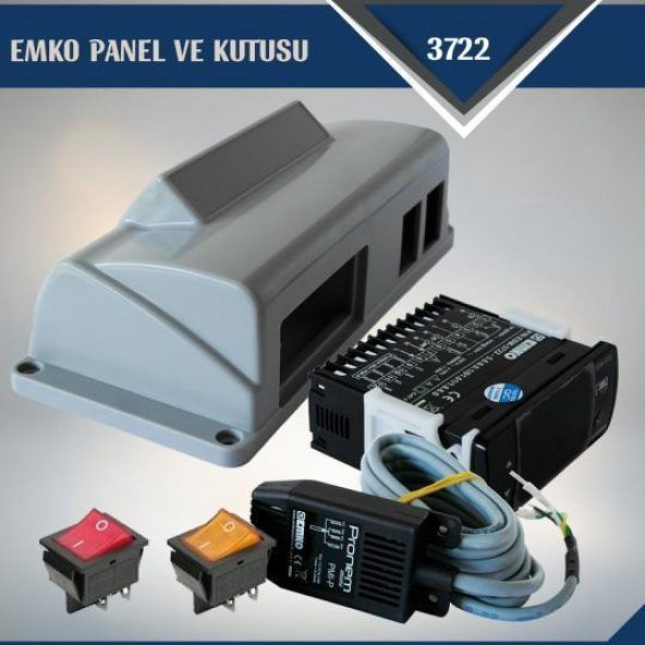 Emko 3722 Isı-Nem-Motor Çevirme Cihazı (2 Işıklı Anahtar ve Panel Kutulu) ürün görseli 1