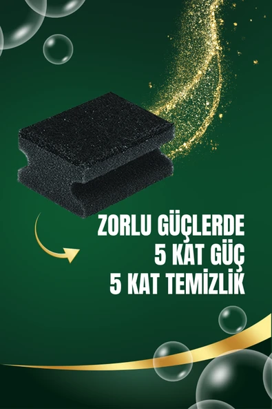 10 Adet Oluklu Siyah Simli Bulaşık Süngeri Özel Dokulu Dayanıklı Pinterest Temizlik Süngeri Seti ürün görseli 1