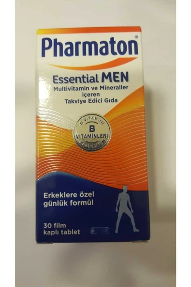 Pharmaton Essential Men Multivitamin Ve Mineraller Içeren Takviye Edici Gıda 30 Tablet ürün görseli 1