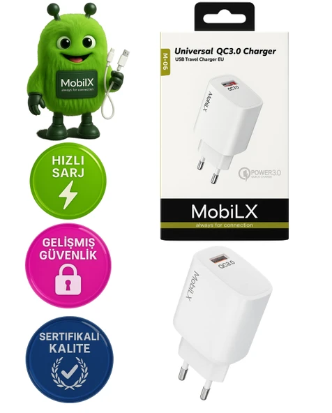 QC 3.0 Universal Şarj Başlığı – USB Travel Charger EU | Model: M-05 ürün görseli 1