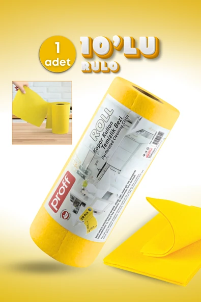 2 Adet 10'lu Rulo %100 Mikrofiber Kopar Kullan Çok Amaçlı Temizlik Bezi - Ekonomik ve Pratik Hijyen ürün görseli 1