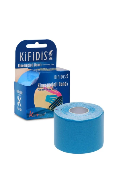 Kifidis Kinesiyoloji Bandı Kesilebilir 5 cm x 5 m Mavi / Blue ürün görseli 1