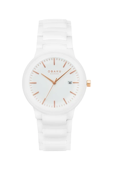 Obaku Denmark V280LDWWCW Quartz Seramik Beyaz Kadran 38 mm Kadın Kol Saati ürün görseli 1