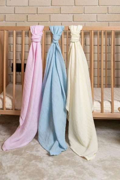 Cotton Collection Bebek 3'lü Müslin Set Plume ürün görseli 1