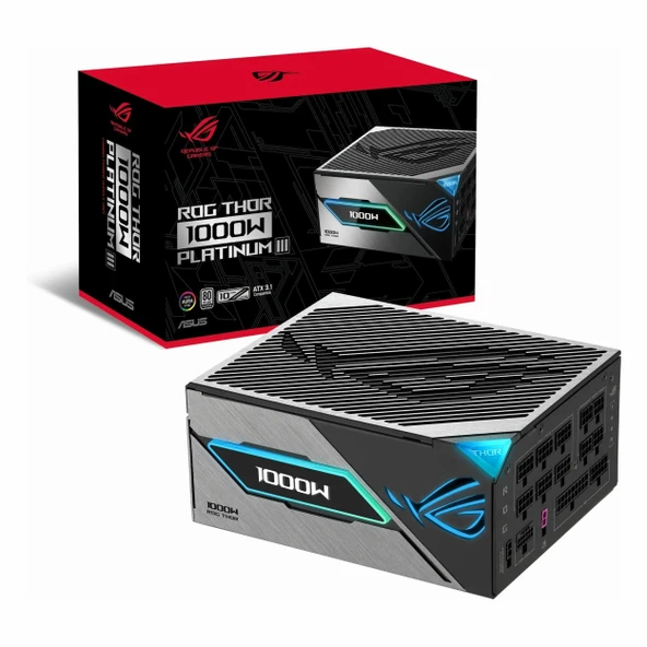 Asus ROG Thor 1000P3 Gaming ARGB 1000W 80+ Platin Modüler Güç Kaynağı ürün görseli 1