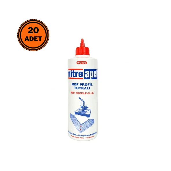 20 Adet Apel Mdf Profil Tutkalı 600 ml Şeffaf ürün görseli 1