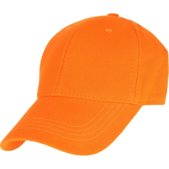 Düz Turuncu Gabardin Spor Şapka Spor Cap ürün görseli 1