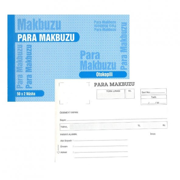 Para Makbuzu Otokopili A5 14x19 2-50 Gürmat Para Makbuzu Makbuzu Kendinden Karbonlu 50 Sayfa 1 Adet ürün görseli 1