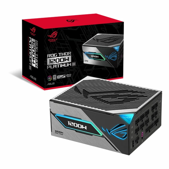 Asus ROG Thor 1200P3 Gaming ARGB 1200W 80+ Platin Modüler Güç Kaynağı ürün görseli 1