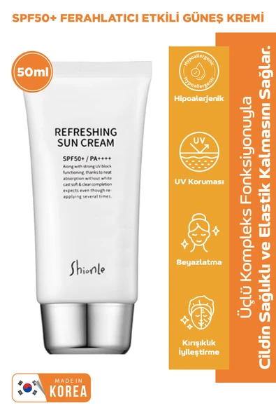 Ferahlatıcı Etkili SPF50+ PA++++ Güneş Kremi | Su Bazlı, Yağsız, Yüksek Koruma / Serinletici Güneş Koruyucusu 50ml> ürün görseli 1