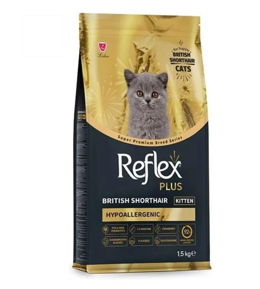 Reflex Plus British Shorthair Tavuklu ve Yavru Kedi Maması 1,5 kg ürün görseli 1