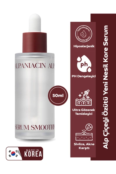 Sivilce ve Akne Karşıtı, Yatıştırıcı ve Gözenek Temizleyici Alp Çiçeği Özütü Yeni Nesil Kore Serum 50ml> ürün görseli 1