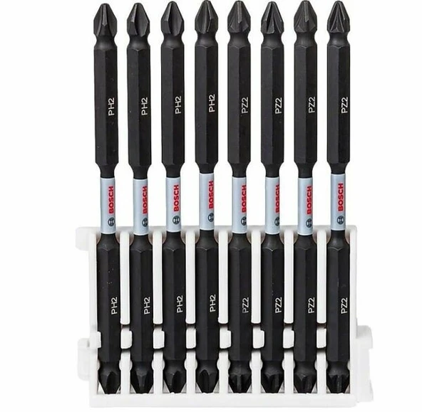 BOSCH 2608522348 Impactc Vidalama Çift Uc Ph2-Pz2*110 mm 8'Li ürün görseli 1