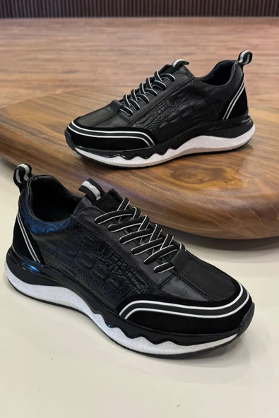 2024 HAKİKİ DERİ ERKEK SNEAKERS - ERKEK SPOR AYAKKABI ürün görseli 1