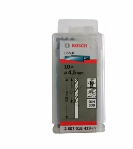 BOSCH 2607018419 Hss-R Met.Matkap Ucu 4.5* 80 mm ürün görseli 1