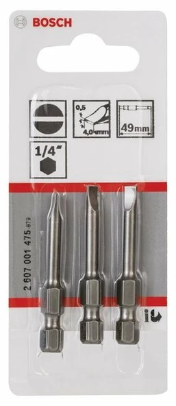 BOSCH 2607001475 Extrahard S0,5X4,0*49 3'Lu ürün görseli 1