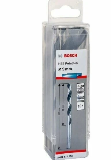 BOSCH 2608577258 Hss -Pointtec 9 mm 10'Lu ürün görseli 1