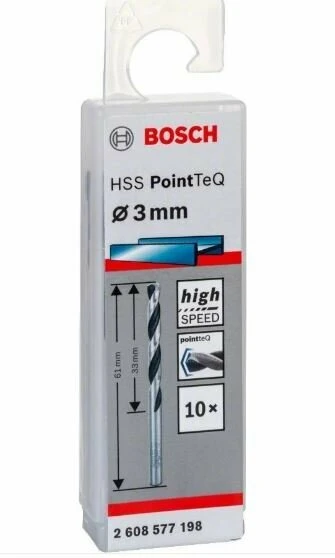 BOSCH 2608577198 Hss -Pointtec 3,0 mm 10'Lu ürün görseli 1