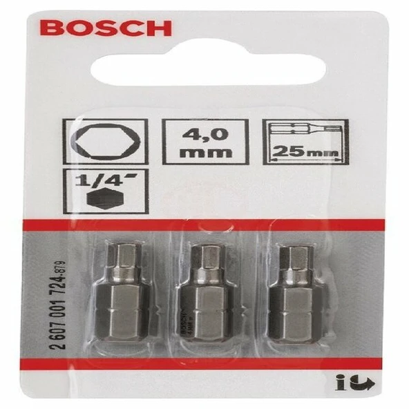BOSCH 2607001724 Allen 4,0*25 mm 3'Lu ürün görseli 1