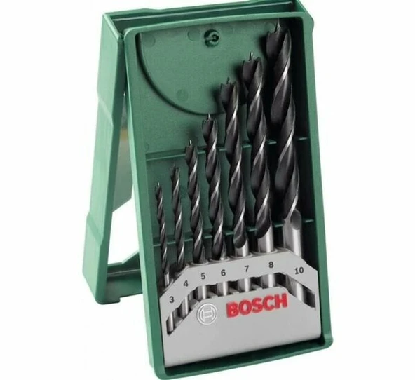 BOSCH 2607019580 X-Line 7 Parça Mini Ahşap Matkap Uç Seti ürün görseli 1