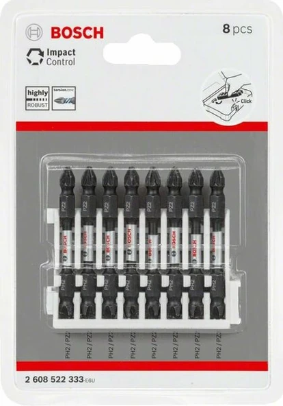 BOSCH 2608522333 Impact Ctrl Çift Taraflı 8'Li Ph2-Pz2 65 mm ürün görseli 1