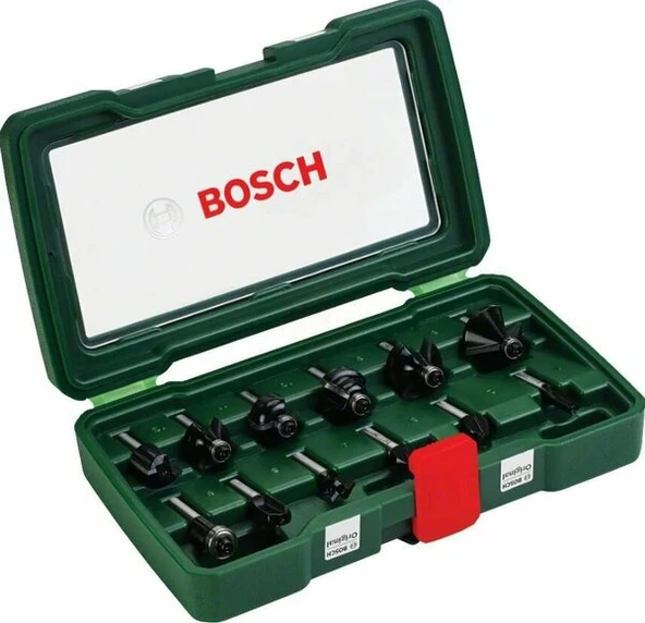 BOSCH 2607019466 Dıy 12 Parça Freze Seti 8 mm Şaftlı ürün görseli 1
