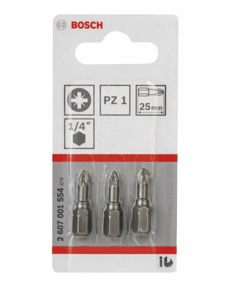 BOSCH 2607001554 Pozidriv Pz 1*25 3 Lu ürün görseli 1