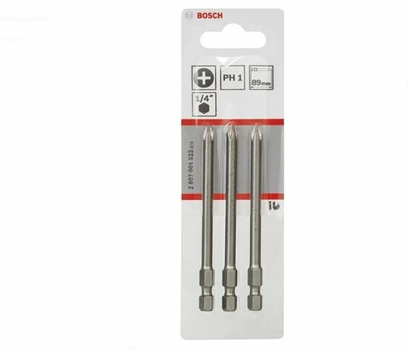 BOSCH 2607001533 Extrahard Vidalama Ucu Ph1*89 mm 3'Lü ürün görseli 1