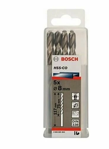 BOSCH 2608585894 Hss Metal Matkap Ucu 8 mm (5 Li Paket) ürün görseli 1