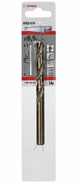 BOSCH 2608585863 Hss-Co 9,5*125 mm Matkap Ucu ürün görseli 1