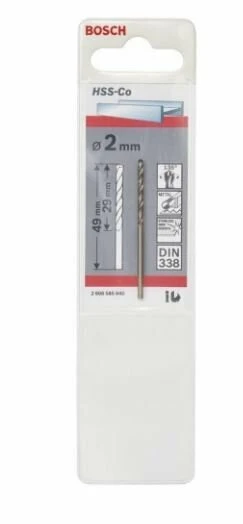 BOSCH 2608585840 Hss-Co Matkap Ucu 2 mm ürün görseli 1