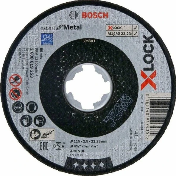 BOSCH 2608619253 X-Lock 115*2,5 mm Expert For Metal Düz ürün görseli 1