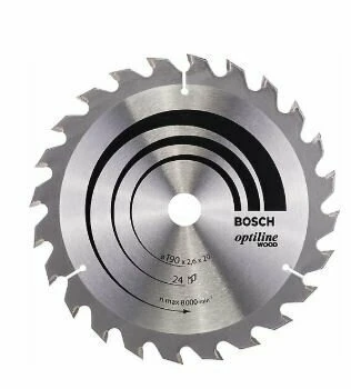 BOSCH 2608640612 Optiline 190*20 16 mm 24 Diş 1,6 Atb ürün görseli 1