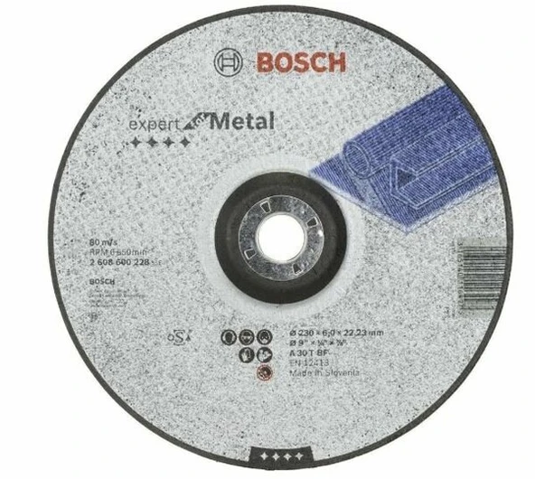 BOSCH 2608600228 Kesici Disk 6*230 Metal Bombeli ürün görseli 1