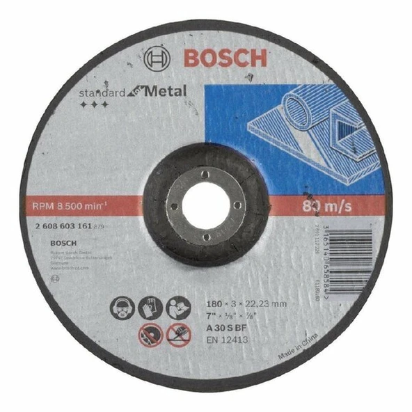 BOSCH 2608603161 180*3,00 mm Standardfor Metal Bombeli Kesici Taş ürün görseli 1