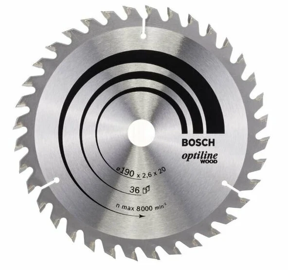 BOSCH 2608640613 Optiline 190*20 mm 36 Diş 1,6 Atb ürün görseli 1
