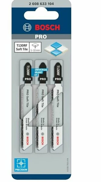 BOSCH 2608633104 Dekupaj Testere Bıçağı Agzı T 130 Rf 3'Lu ürün görseli 1