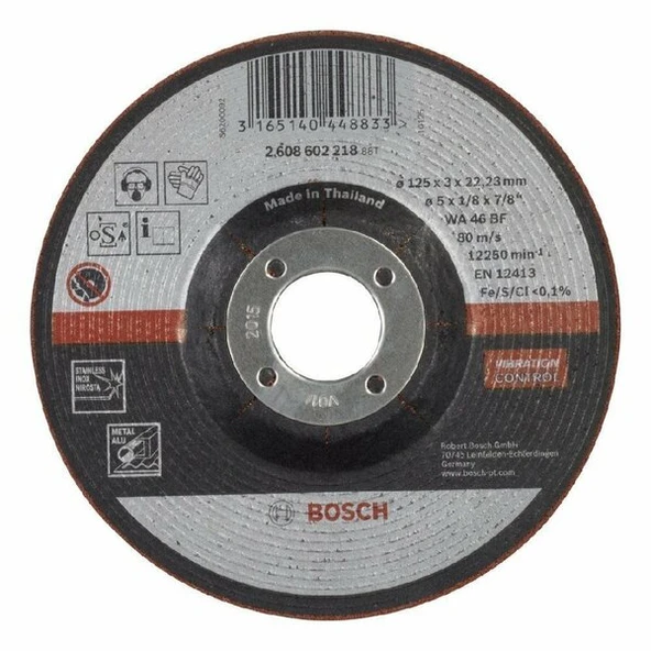 BOSCH 2608602218 125*3,00 mm Yarı Esnek Inox Taşlama Diski ürün görseli 1