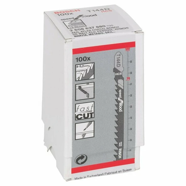 BOSCH 2608637880 Dekupaj Ağzı T 144 D 100'Lu ürün görseli 1