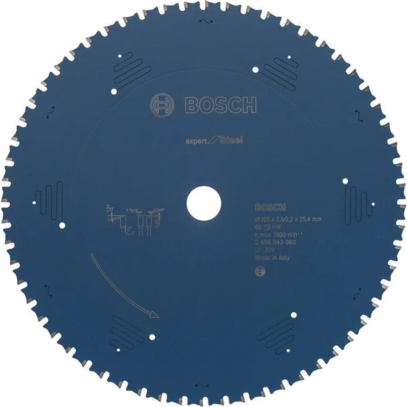 BOSCH 2608643061 Daire Testere Bıçağı 305*25,4 mm 80Diş ürün görseli 1