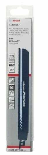BOSCH 2608657933 Tilki Kuyruğu Bıçağı S 1127 Bef 225 mm ürün görseli 1