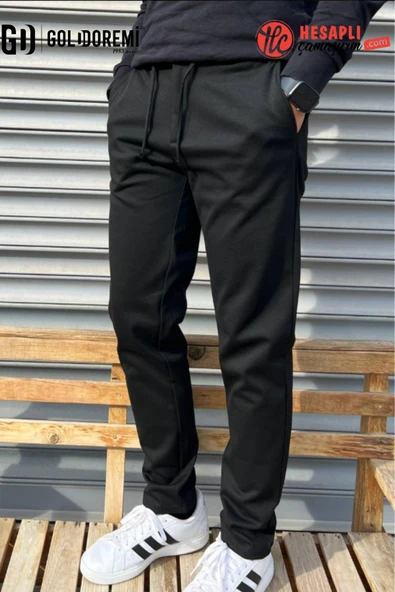 Gd Goldoremi Erkek Jakarlı Çelik Örme Regular Beli Lastikli İpli Fermuarlı Rahat Jogger Pantolon ürün görseli 1