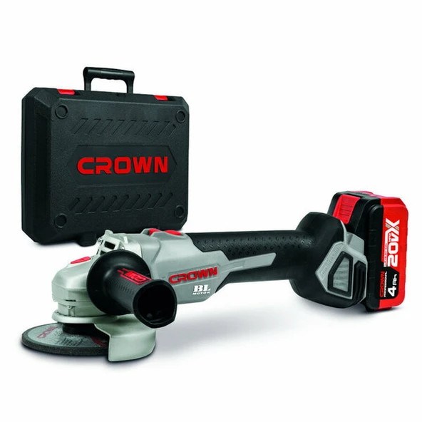 CROWN CT23001-115HX-4 BMC Akülü Avuç Taşlama 20V-4Ah 115 mm Ct23001-115Hx-4 Bmc ürün görseli 1